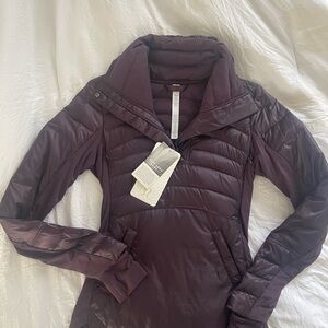 Lululemon Down For A Run Pullover II, size 2, Burgundy/Black Cherry